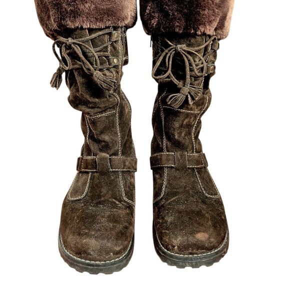 y2k vintage lace-up fur boots - Picture 6 of 7